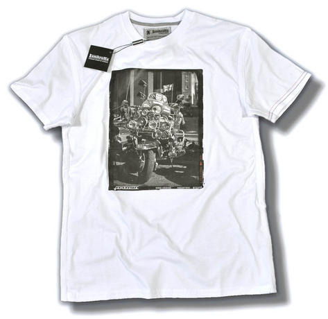 Lambretta London Mod Scooter Lamps T Shirt White Preview